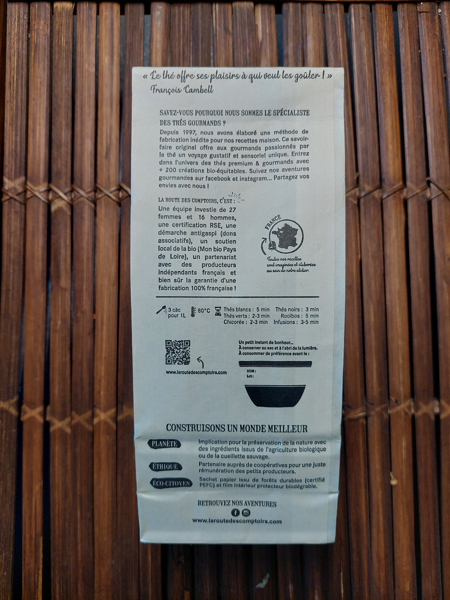 Tisane Rooïbos RÊVES D’UN SOIR - VERVEINE citronnée, tilleul.